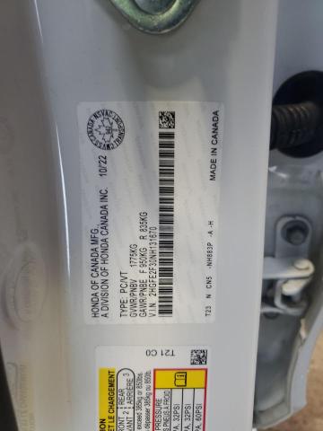 2022 HONDA CIVIC EX 2HGFE2F30NH131670