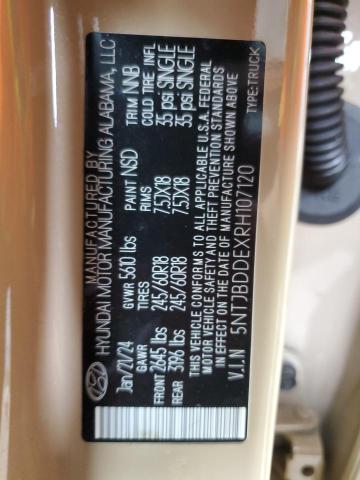2024 HYUNDAI SANTA CRUZ SEL 5NTJBDDEXRH107120