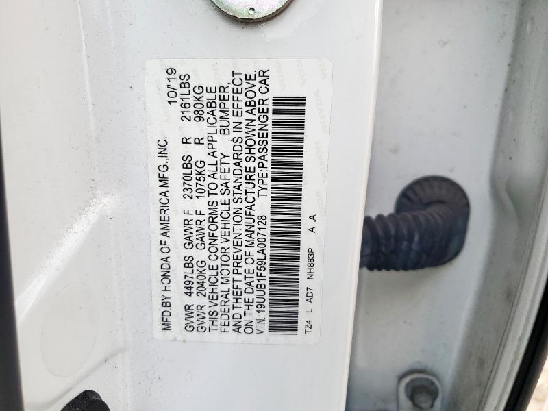 2020 ACURA TLX TECHNO 19UUB1F59LA007128
