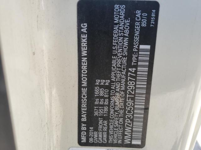 2015 MINI COOPER S WMWZP3C59FT298774