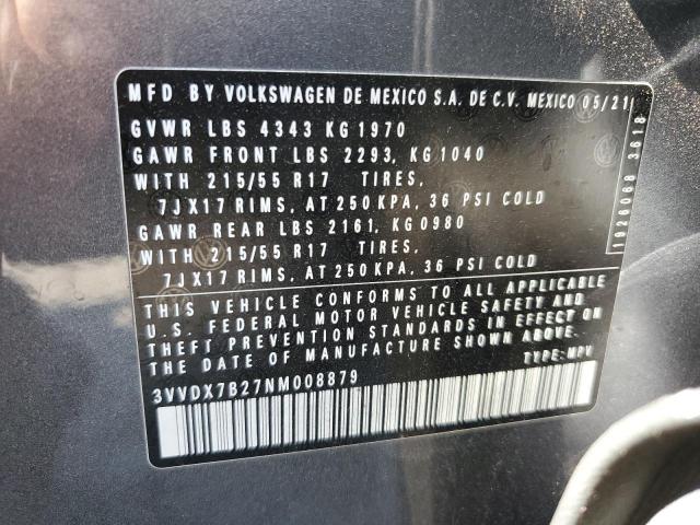 2022 VOLKSWAGEN TAOS S 3VVDX7B27NM008879