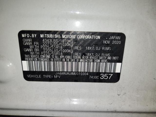 2021 MITSUBISHI OUTLANDER JA4ARUAU8MU010304