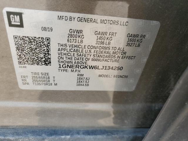 2020 CHEVROLET TRAVERSE L 1GNERGKW6LJ134250