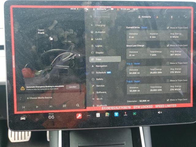 2020 TESLA MODEL 3 5YJ3E1EC1LF713079