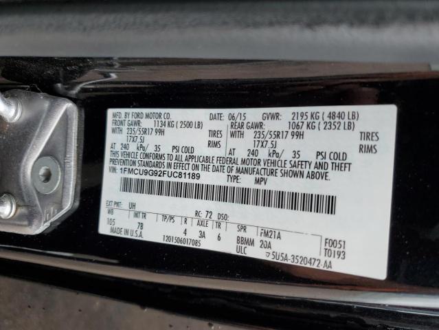 2015 FORD ESCAPE SE 1FMCU9G92FUC81189