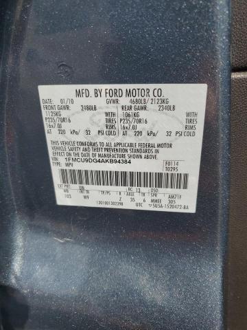 2010 FORD ESCAPE XLT - 1FMCU9DG4AKB94384