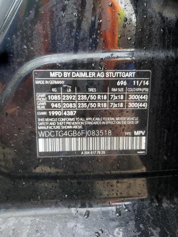 2015 MERCEDES-BENZ GLA 250 4M WDCTG4GB6FJ083518