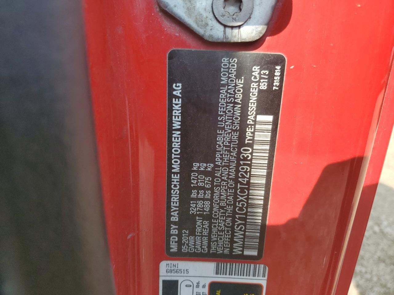 MINI ROADSTER COOPER ROA