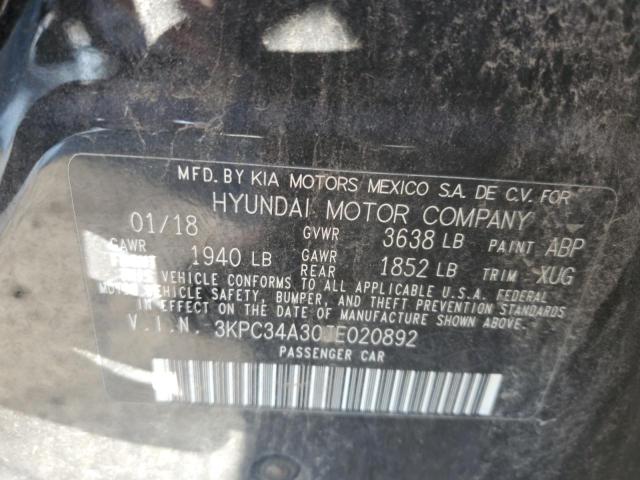 2018 HYUNDAI ACCENT LIM 3KPC34A30JE020892