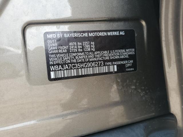 2017 BMW 530 XI WBAJA7C35HG906273