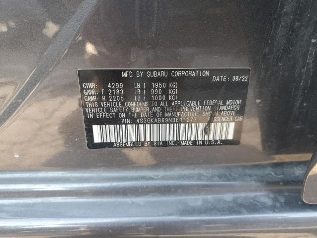 2022 SUBARU IMPREZA 4S3GKAB69N3611277