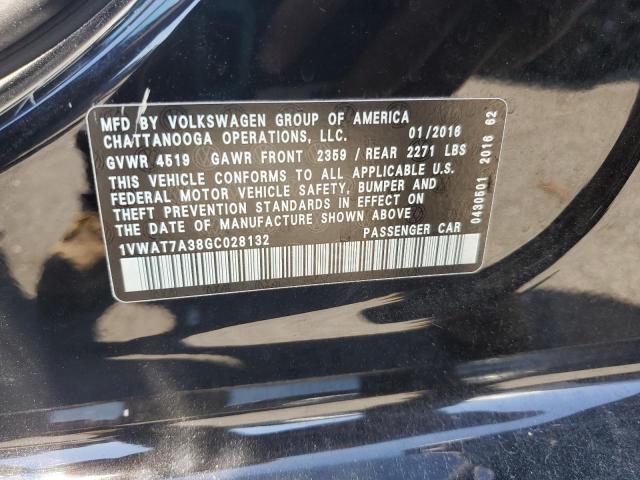 2016 VOLKSWAGEN PASSAT S 1VWAT7A38GC028132