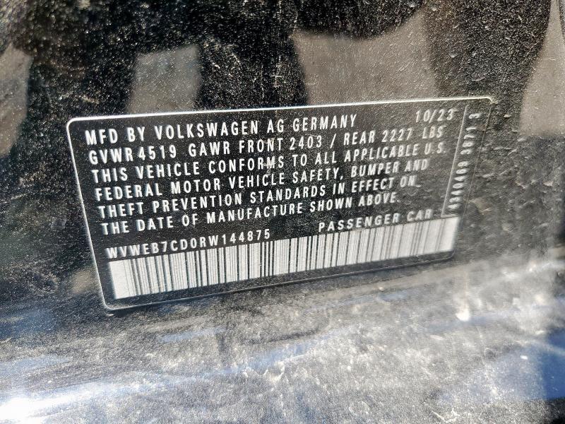 2024 VOLKSWAGEN GOLF R WVWEB7CD0RW144875