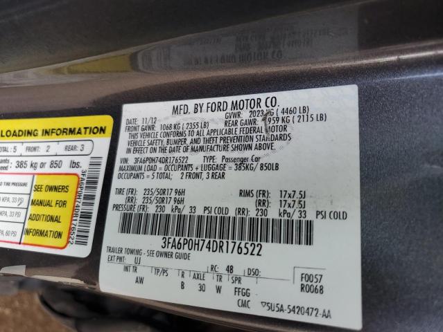 2013 FORD FUSION SE #3246525929