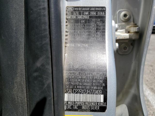 2018 LAND ROVER DISCOVERY SALCP2RX2JH770409