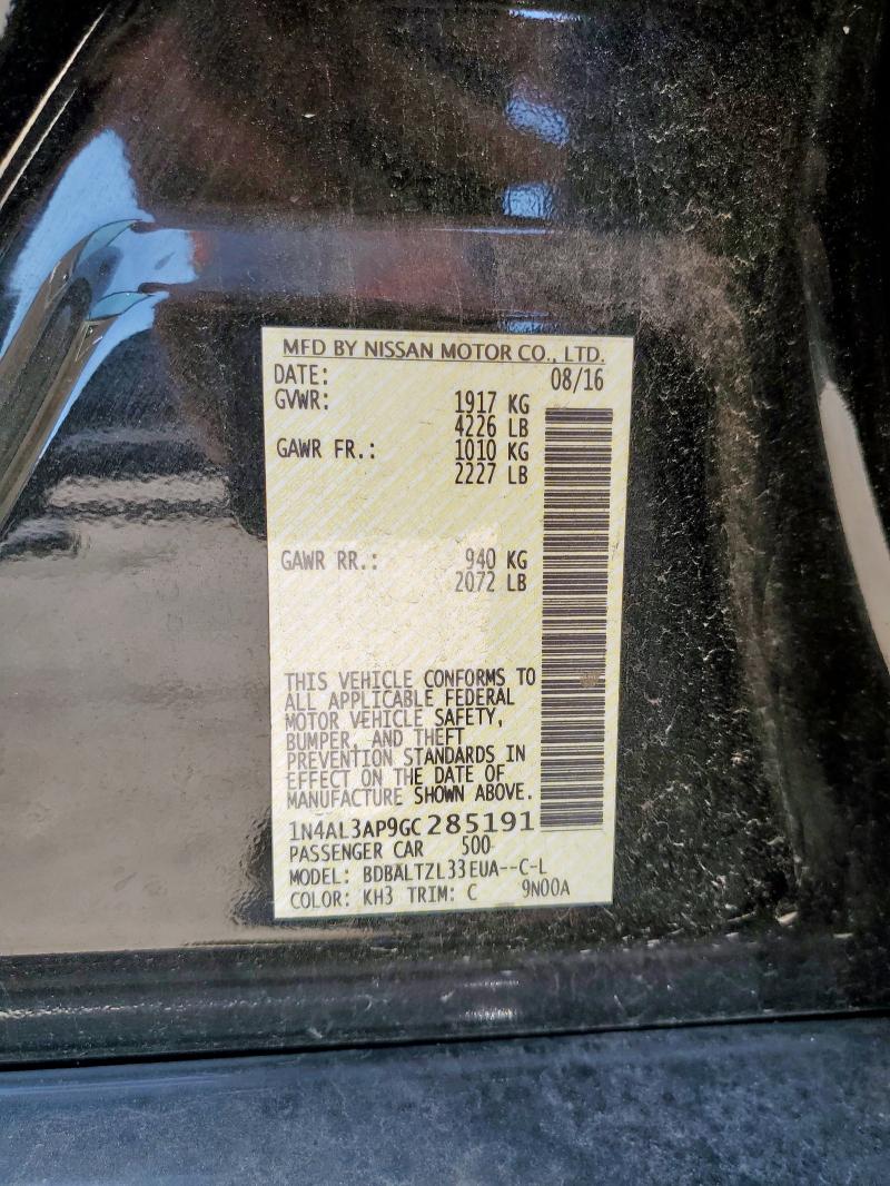 2016 NISSAN ALTIMA 2.5 - 1N4AL3AP9GC285191