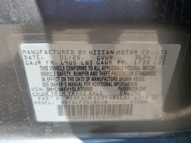 2025 NISSAN VERSA SV 3N1CN8EV1SL833090