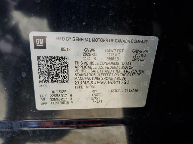 2018 CHEVROLET EQUINOX LT - 2GNAXJEV7J6341731