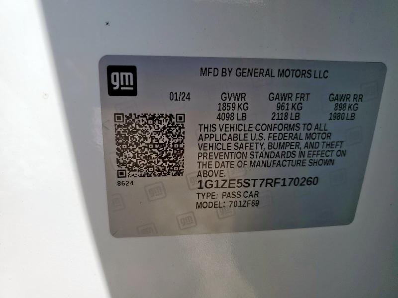 2024 CHEVROLET MALIBU PRE 1G1ZE5ST7RF170260