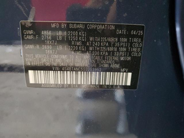 2025 SUBARU OUTBACK LI 4S4BTANC5S3253952