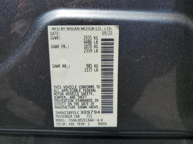 2020 NISSAN LEAF S 1N4AZ1BP2LC309794