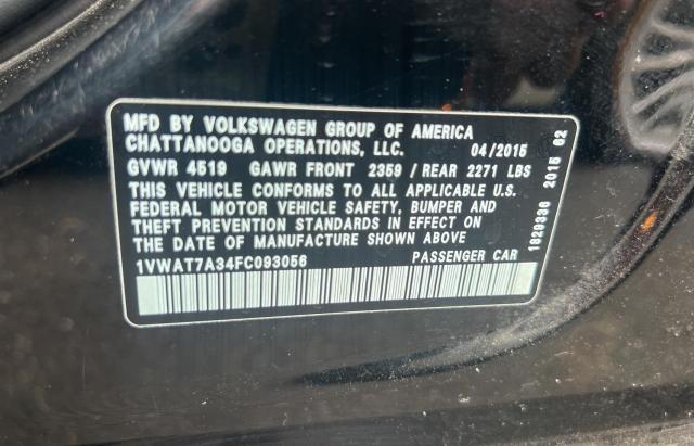 2015 VOLKSWAGEN PASSAT S 1VWAT7A34FC093056