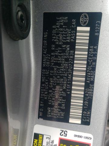 2023 TOYOTA CAMRY XLE 4T1F11AK3PU727838