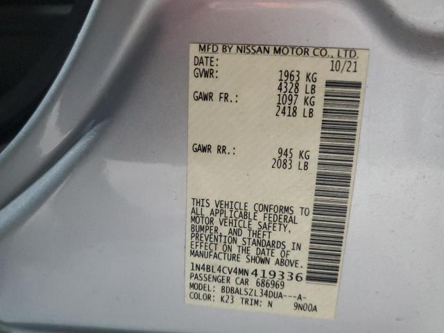 2021 NISSAN ALTIMA SR 1N4BL4CV4MN419336