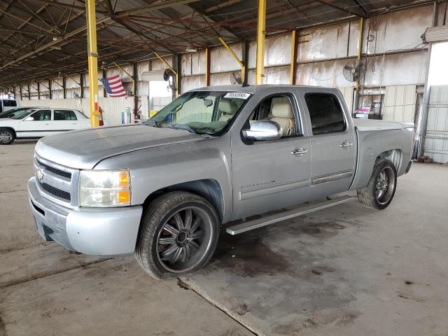 CHEV SILVERADO C1500 LT 2010 silver crew pic flexible fuel 3GCRCSE37AG132019 photo #1