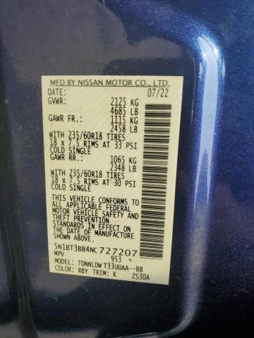 2022 NISSAN ROGUE SV - 5N1BT3BB4NC727207