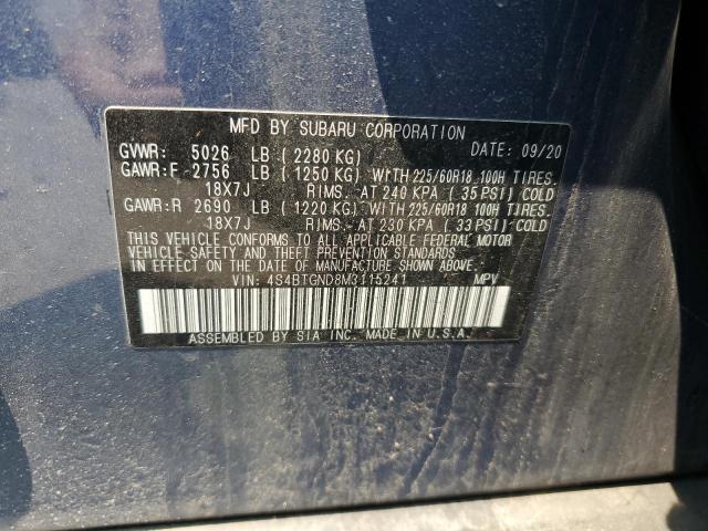 2021 SUBARU OUTBACK LI 4S4BTGND8M3115241