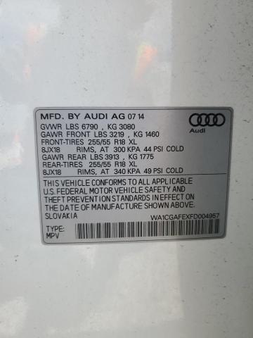 2015 AUDI Q7 PREMIUM WA1CGAFEXFD004957