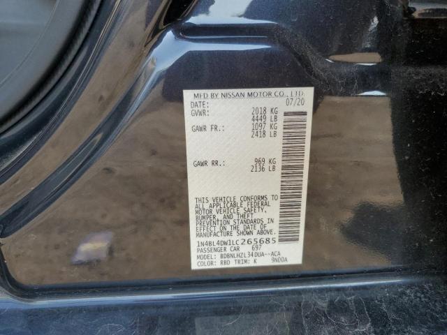 2020 NISSAN ALTIMA SV 1N4BL4DW1LC265685