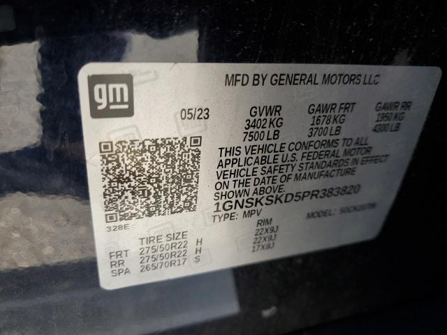 2023 CHEVROLET TAHOE K1500 PREMIER 1GNSKSKD5PR383820