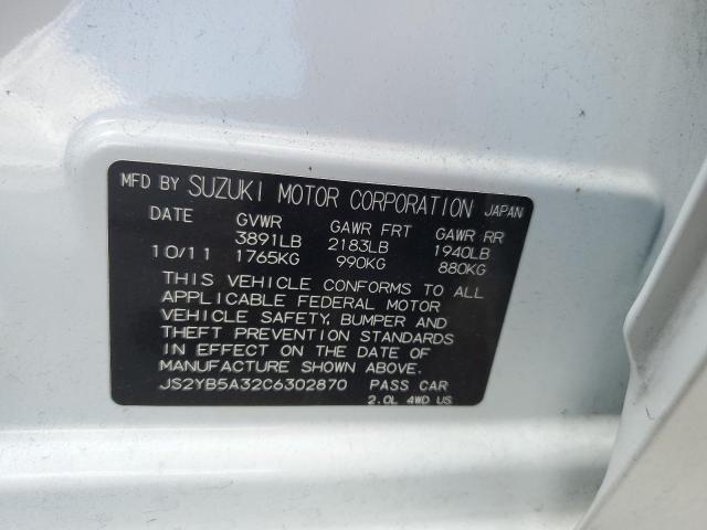 2012 SUZUKI SX4 - JS2YB5A32C6302870