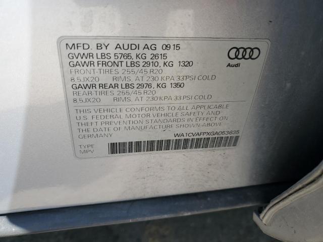 2016 AUDI Q5 TDI PRE WA1CVAFPXGA053635
