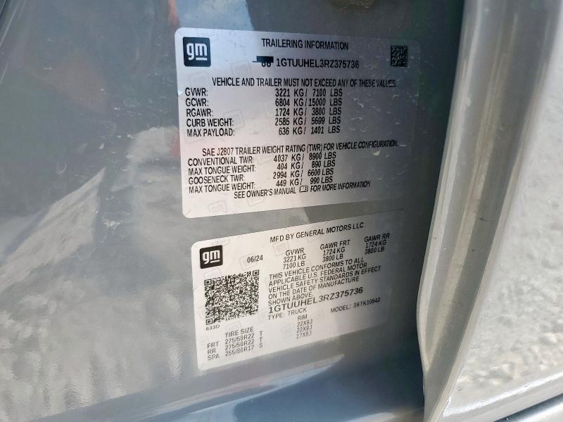 2024 GMC SIERRA K15 1GTUUHEL3RZ375736