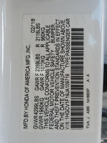 2018 HONDA ACCORD LX 1HGCV1F19JA109719