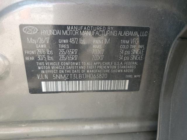 2018 HYUNDAI SANTA FE S 5NMZT3LB1JH063820