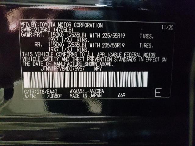 2021 TOYOTA RAV4 LIMIT JTMN1RFV8MD075957