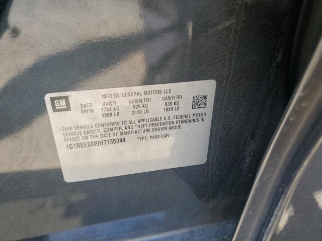 2017 CHEVROLET CRUZE LT 1G1BE5SM9H7135044