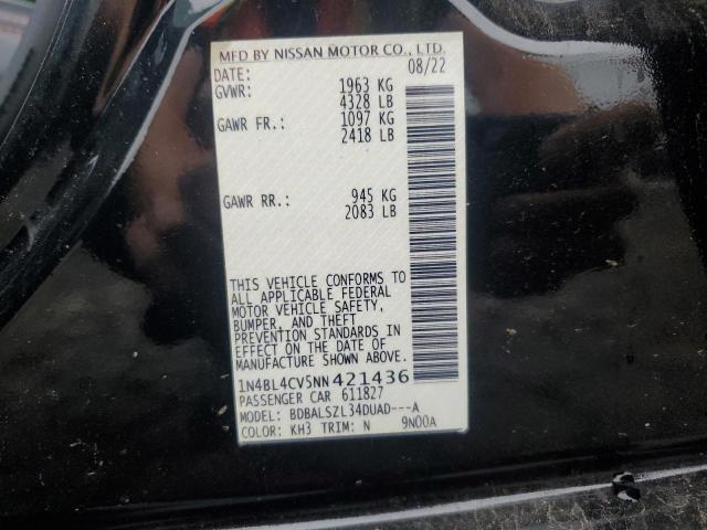 2022 NISSAN ALTIMA SR 1N4BL4CV5NN421436