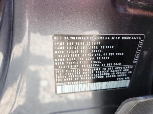 2022 VOLKSWAGEN TAOS SEL - 3VV2X7B2XNM084491