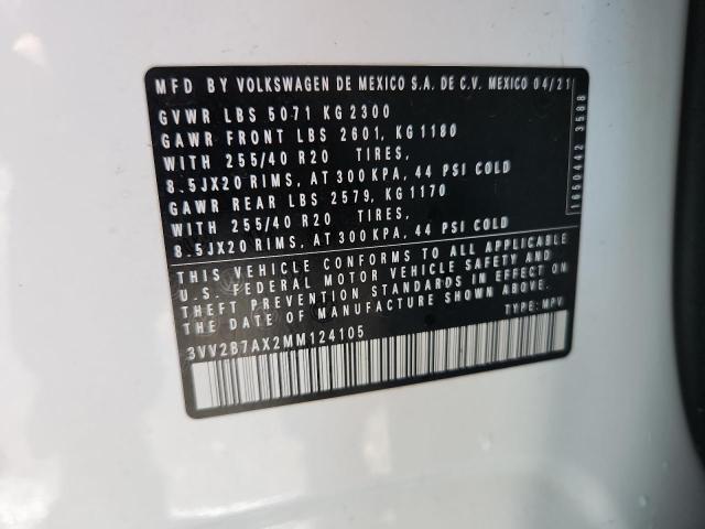 2021 VOLKSWAGEN TIGUAN SE 3VV2B7AX2MM124105