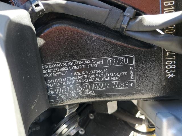 2021 BMW S 1000 R WB10D6201M6D47683