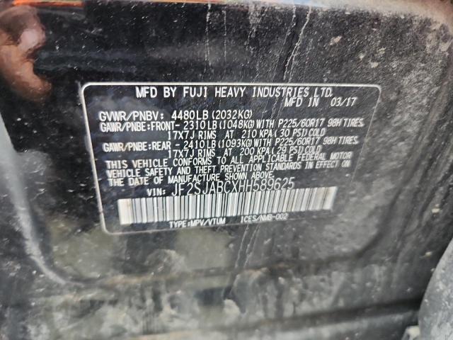 2017 SUBARU FORESTER 2 - JF2SJABCXHH589625