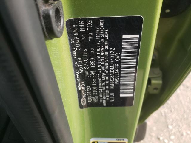 2021 HYUNDAI VENUE SEL KMHRC8A32MU070132