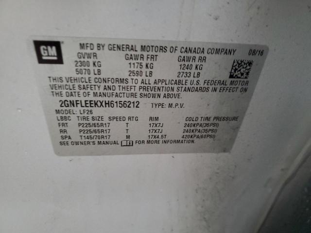 2017 CHEVROLET EQUINOX LS 2GNFLEEKXH6156212