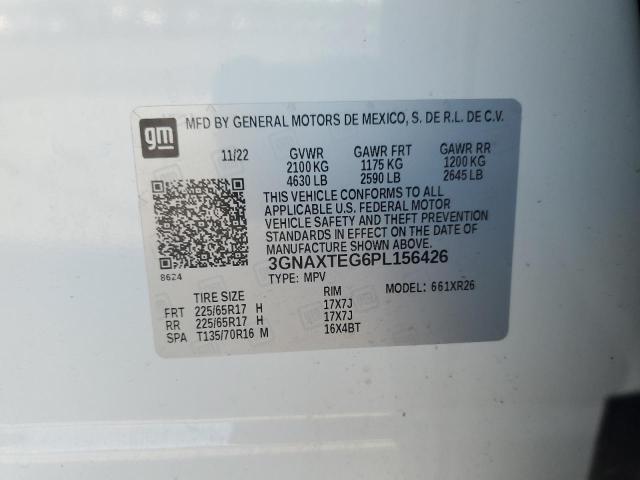 2023 CHEVROLET EQUINOX LT 3GNAXTEG6PL156426