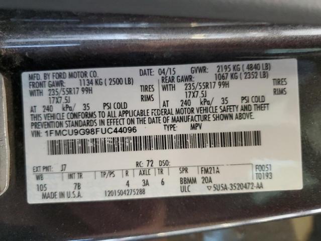 2015 FORD ESCAPE SE 1FMCU9G98FUC44096